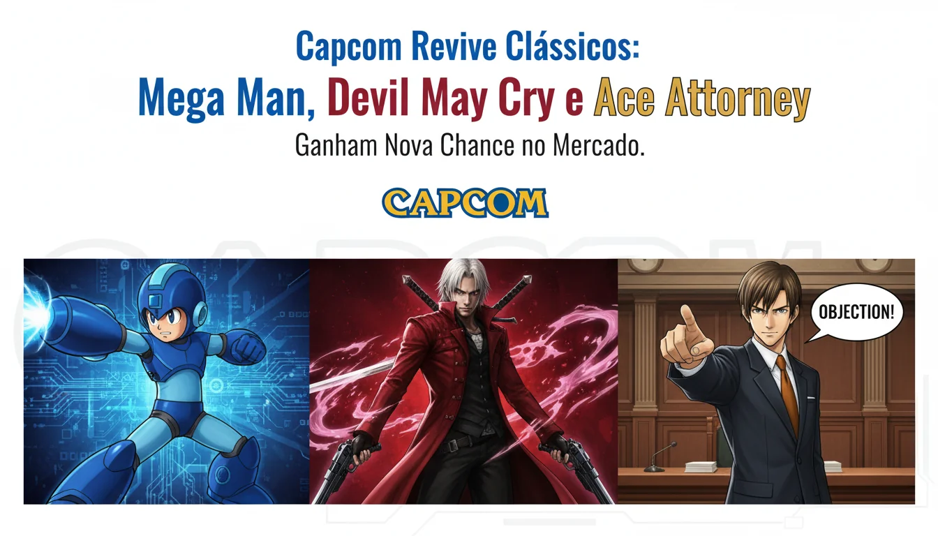 Capcom Revive Clássicos: Mega Man, Devil May Cry e Ace Attorney Ganham Nova Chance no Mercado