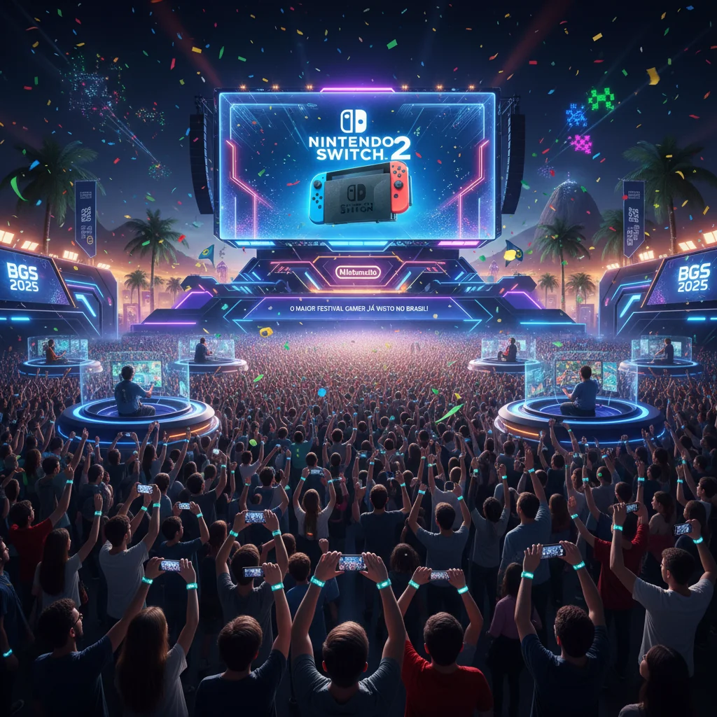 BGS 2025: A Grande Revelação do Nintendo Switch 2 e o Maior Festival Gamer Já Visto no Brasil!