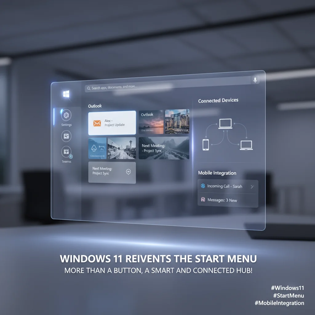 Windows 11 Reinventa o Menu Iniciar: Mais Que um Botão, Um Hub Inteligente e Conectado!