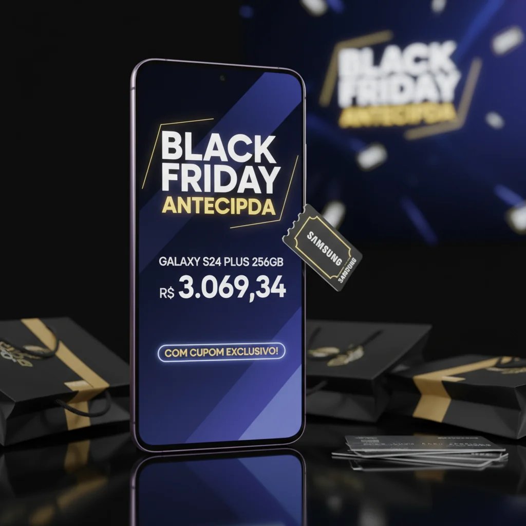 Black Friday Antecipada: Galaxy S24 Plus 256GB Despenca Para R$ 3.069,34 Com Cupom Exclusivo!