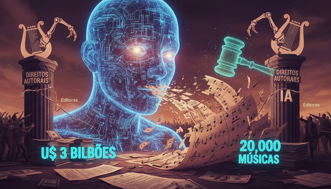 Editoras exigem US$ 3 bilhões da Anthropic por uso de 20 mil músicas: implicações legais, técnicas e de mercado para a IA