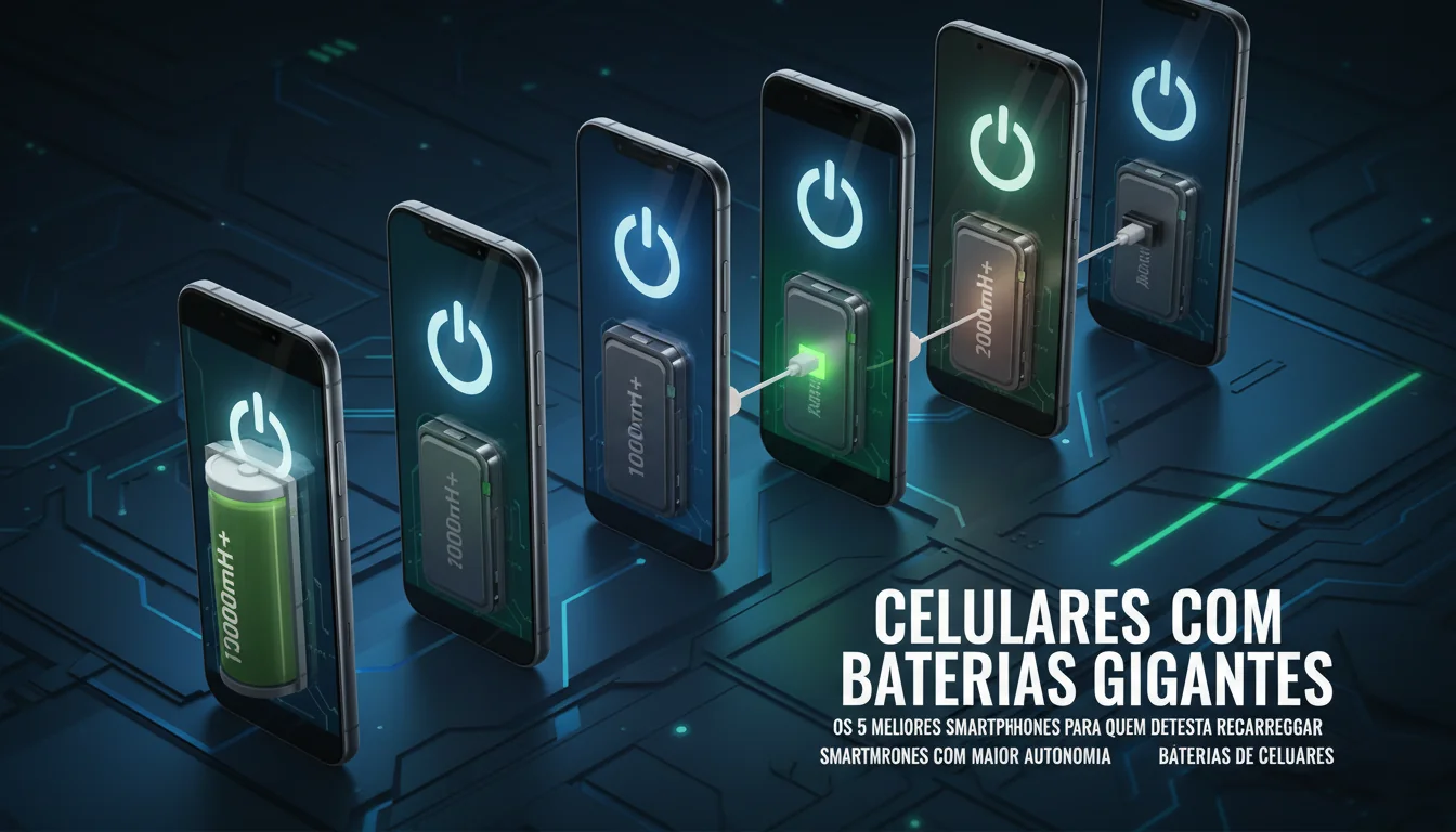 Celulares com Baterias Gigantes: Os 5 Melhores Smartphones para Quem Detesta Recarregar