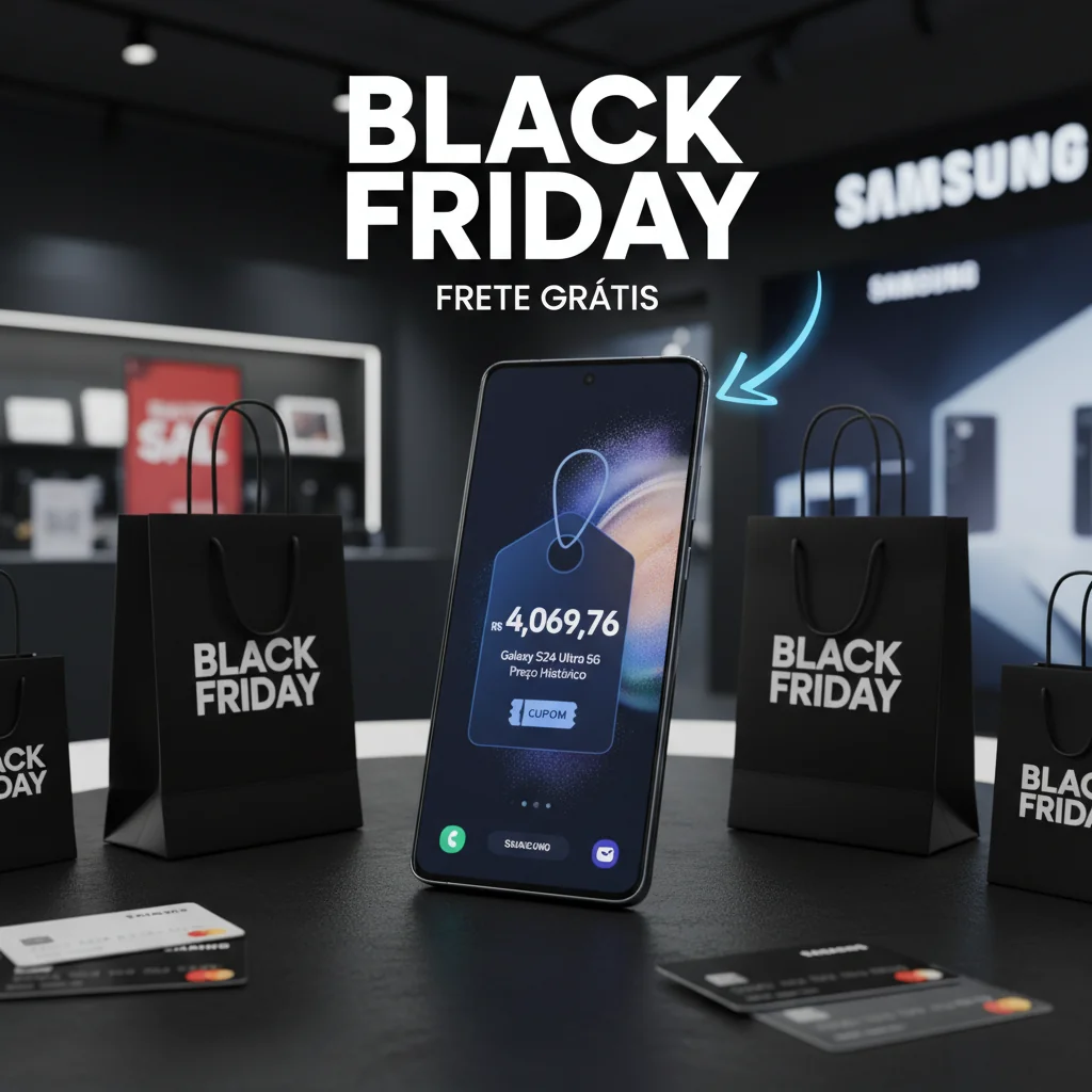 Black Friday: Galaxy S24 Ultra 5G por Preço Histórico de R$ 4.069,76 com Cupom e Frete Grátis