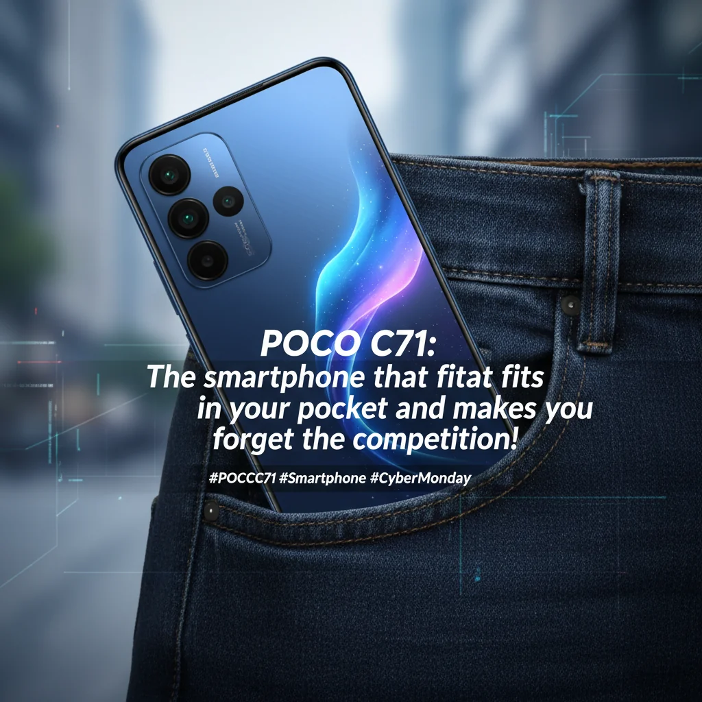 POCO C71: O smartphone que cabe no seu bolso e te faz esquecer os concorrentes!