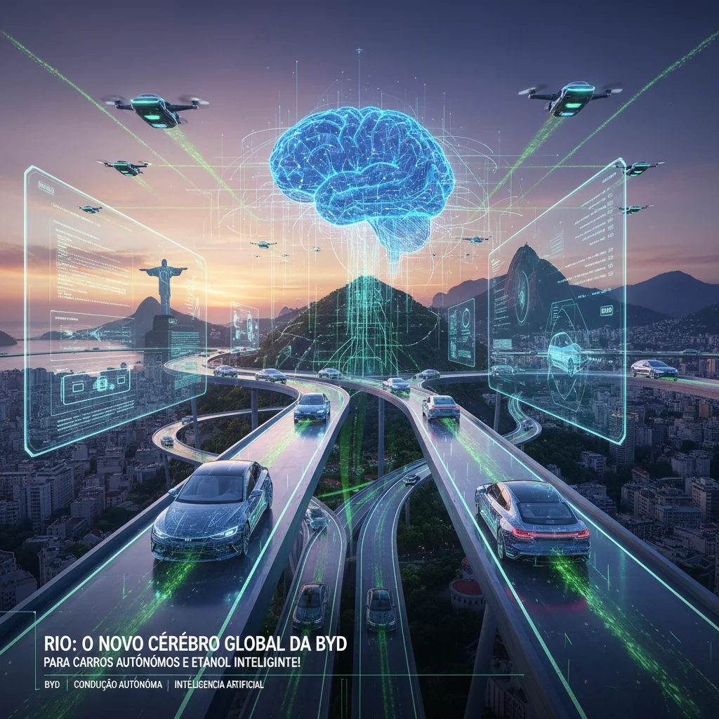 Rio: O Novo Cérebro Global da BYD para Carros Autônomos e Etanol Inteligente!