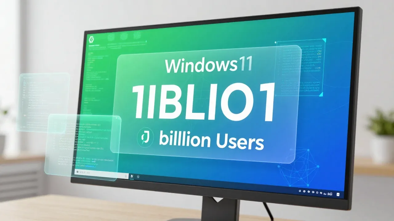 Windows 11 Atinge 1 Bilhão de Usuários Mais Rápido que o Windows 10, Impulsionado pelo Fim do Suporte e Crescimento Robusto