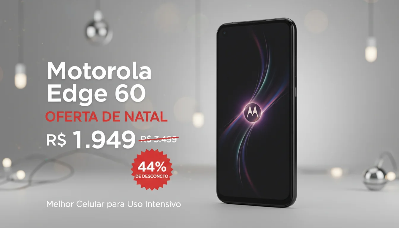 Motorola Edge 60 por R$ 1.949: Oferta de Natal com 44% de Desconto no Melhor Celular para Uso Intensivo