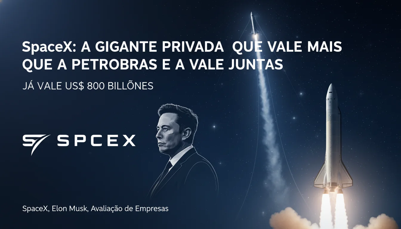 SpaceX: A Gigante Privada que Vale Mais que a Petrobras e a Vale Juntas Já Vale US$ 800 Bilhões