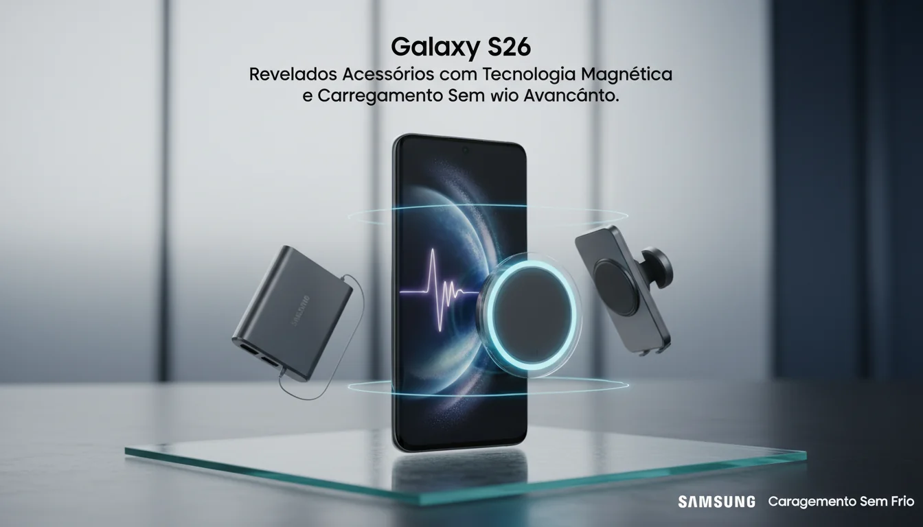 Galaxy S26: Revelados Acessórios com Tecnologia Magnética e Carregamento Sem Fio Avançado