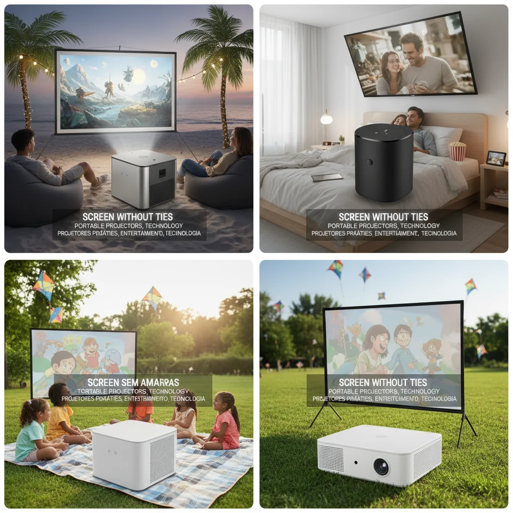 Telona Sem Amarras: Os Projetores Portáteis Que Libertam Seu Entretenimento!