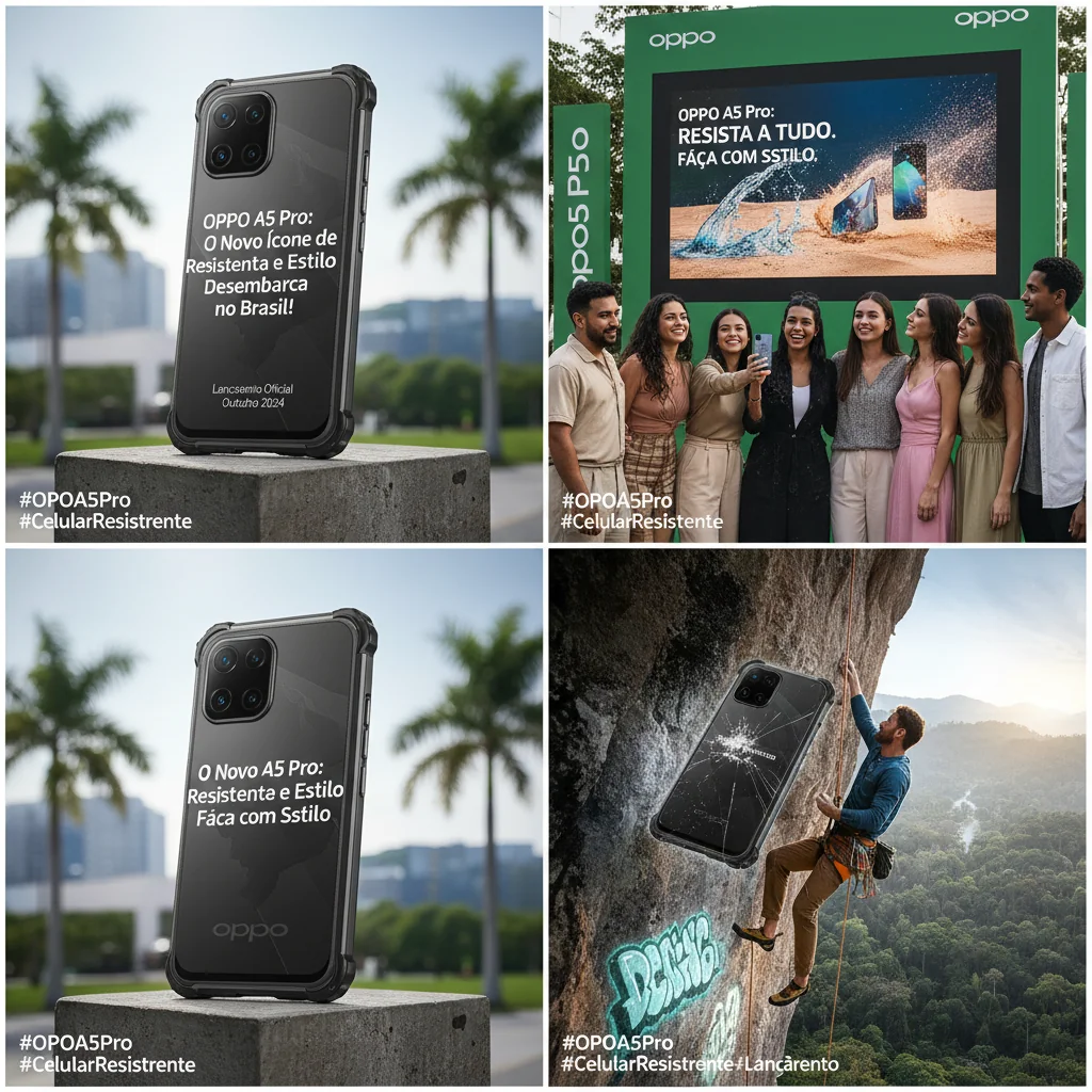 OPPO A5 Pro: O Novo Ícone de Resistência e Estilo Desembarca no Brasil!