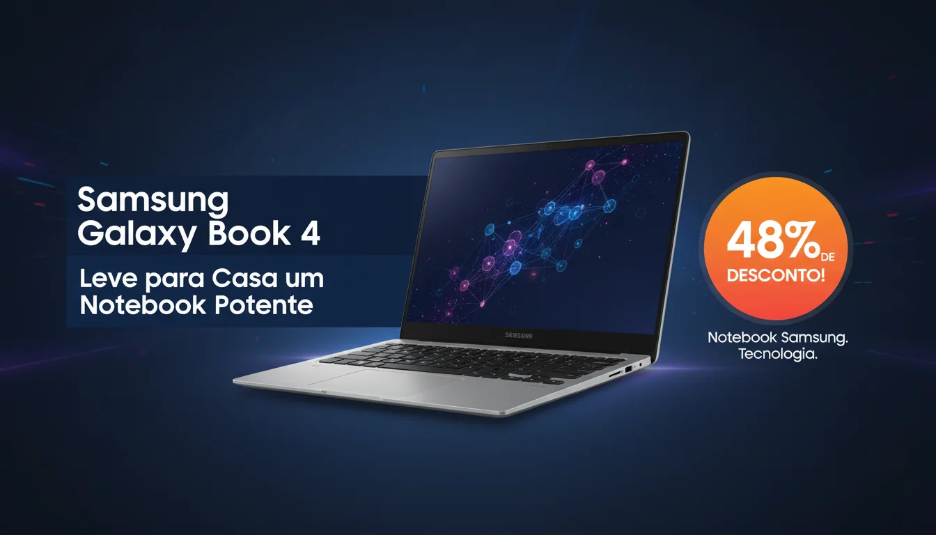 Samsung Galaxy Book 4: Leve para Casa um Notebook Potente com 48% de Desconto!