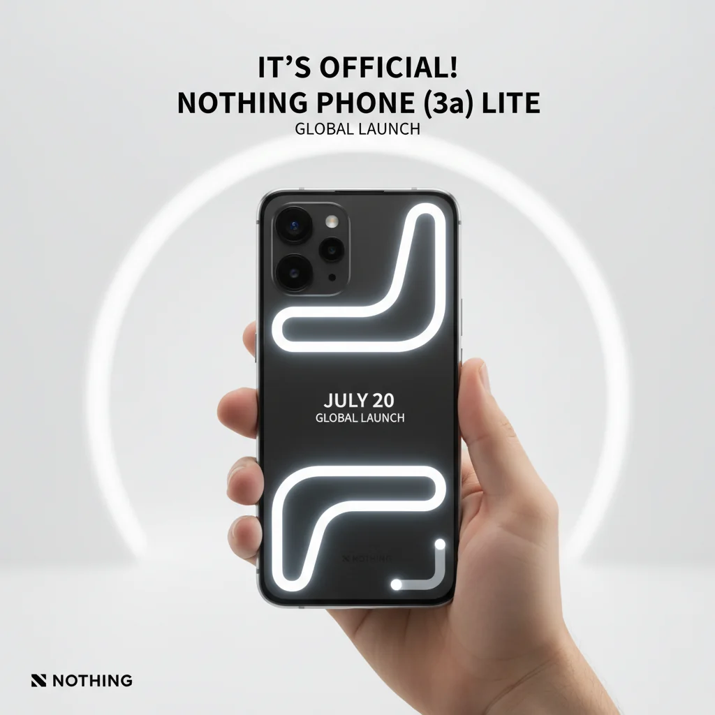 É Oficial! Nothing Phone (3a) Lite Tem Sua Data de Lançamento Global Finalmente Revelada!
