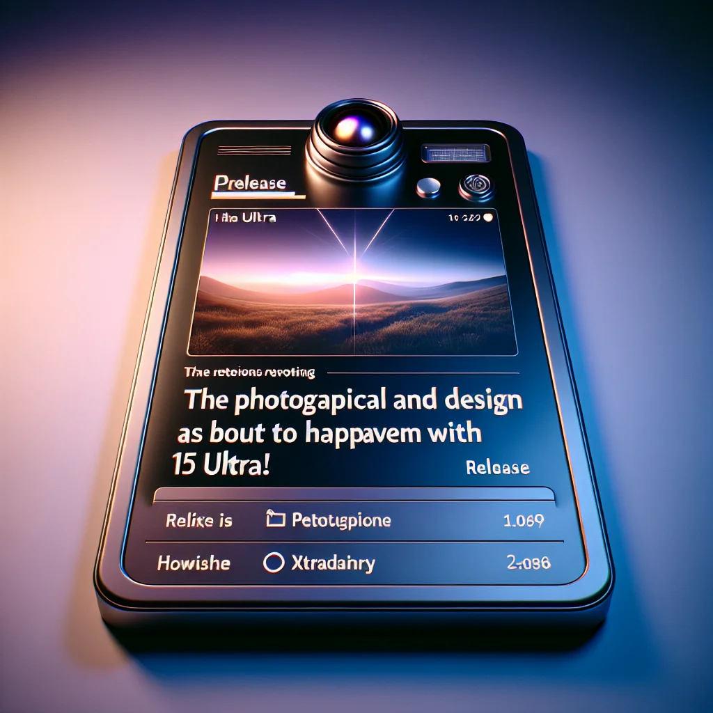 Xiaomi 15 Ultra: A Revolução Fotográfica e de Design Está Prestes a Acontecer!

