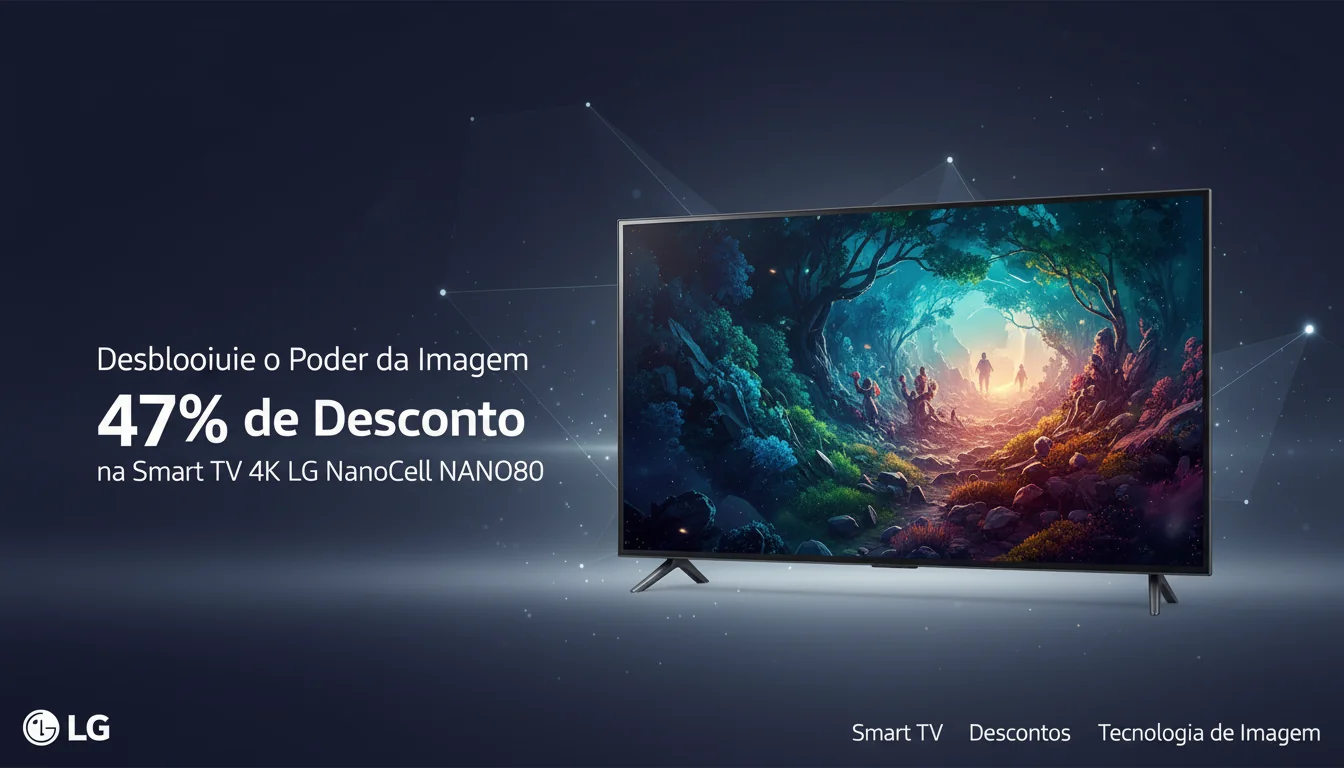 Desbloqueie o Poder da Imagem com 47% de Desconto na Smart TV 4K LG NanoCell NANO80