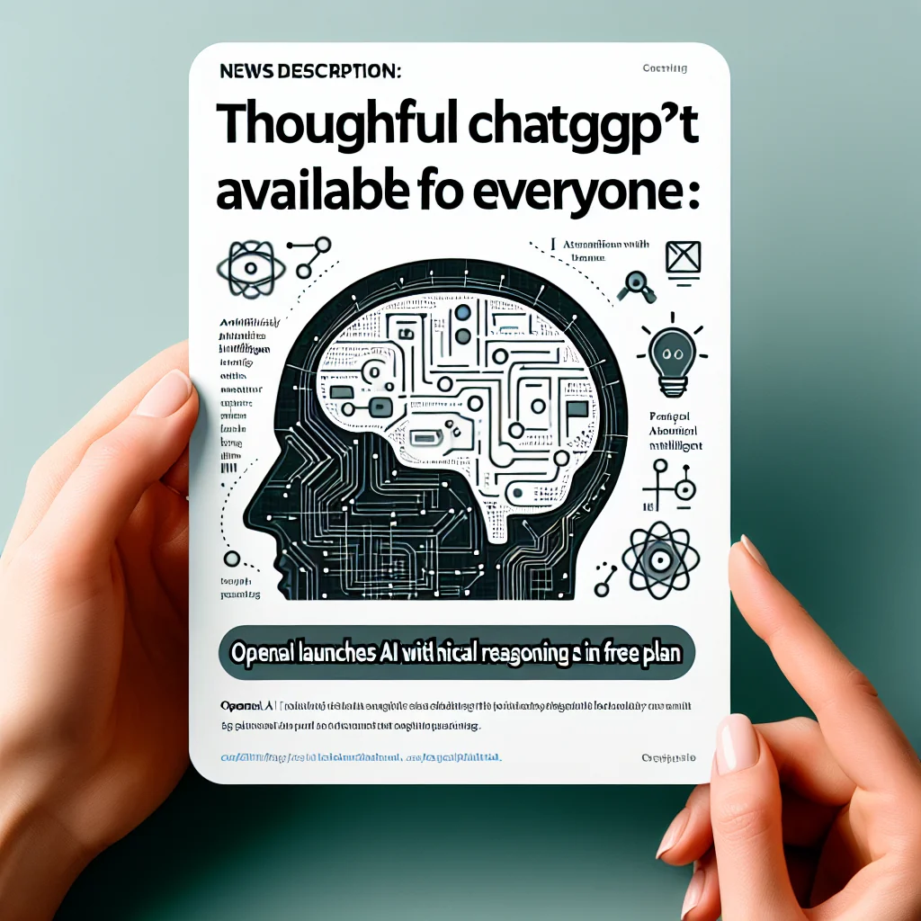 ChatGPT "Pensante" Chega para Todos: OpenAI Lança IA com Raciocínio Lógico no Plano Gratuito
