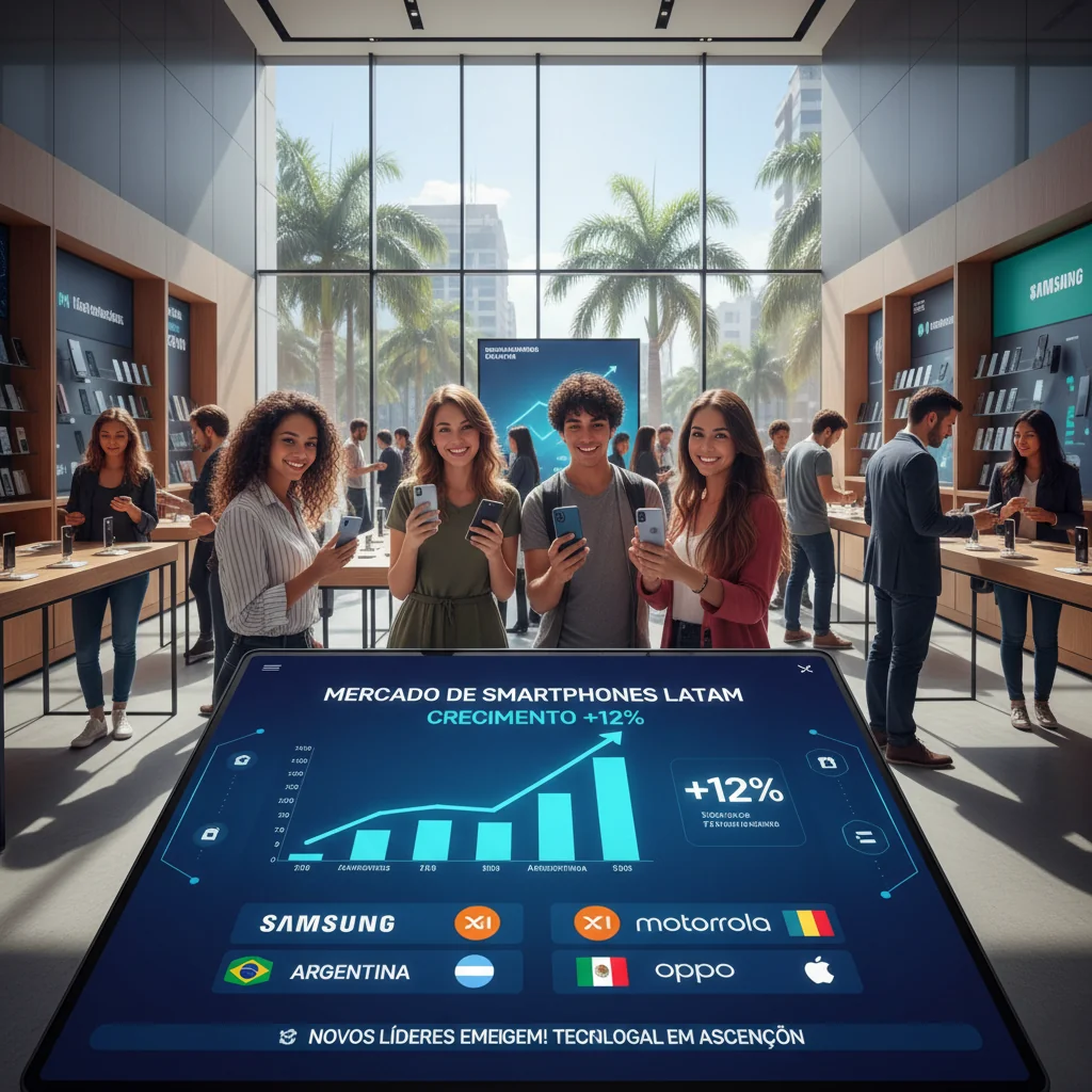 Mercado de Smartphones na América Latina Registra Crescimento com Mudanças no Ranking de Fabricantes