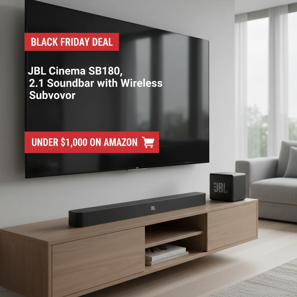 **Black Friday: JBL Cinema SB180, a soundbar 2.1 com subwoofer sem fio por menos de R$ 1.000 na Amazon**