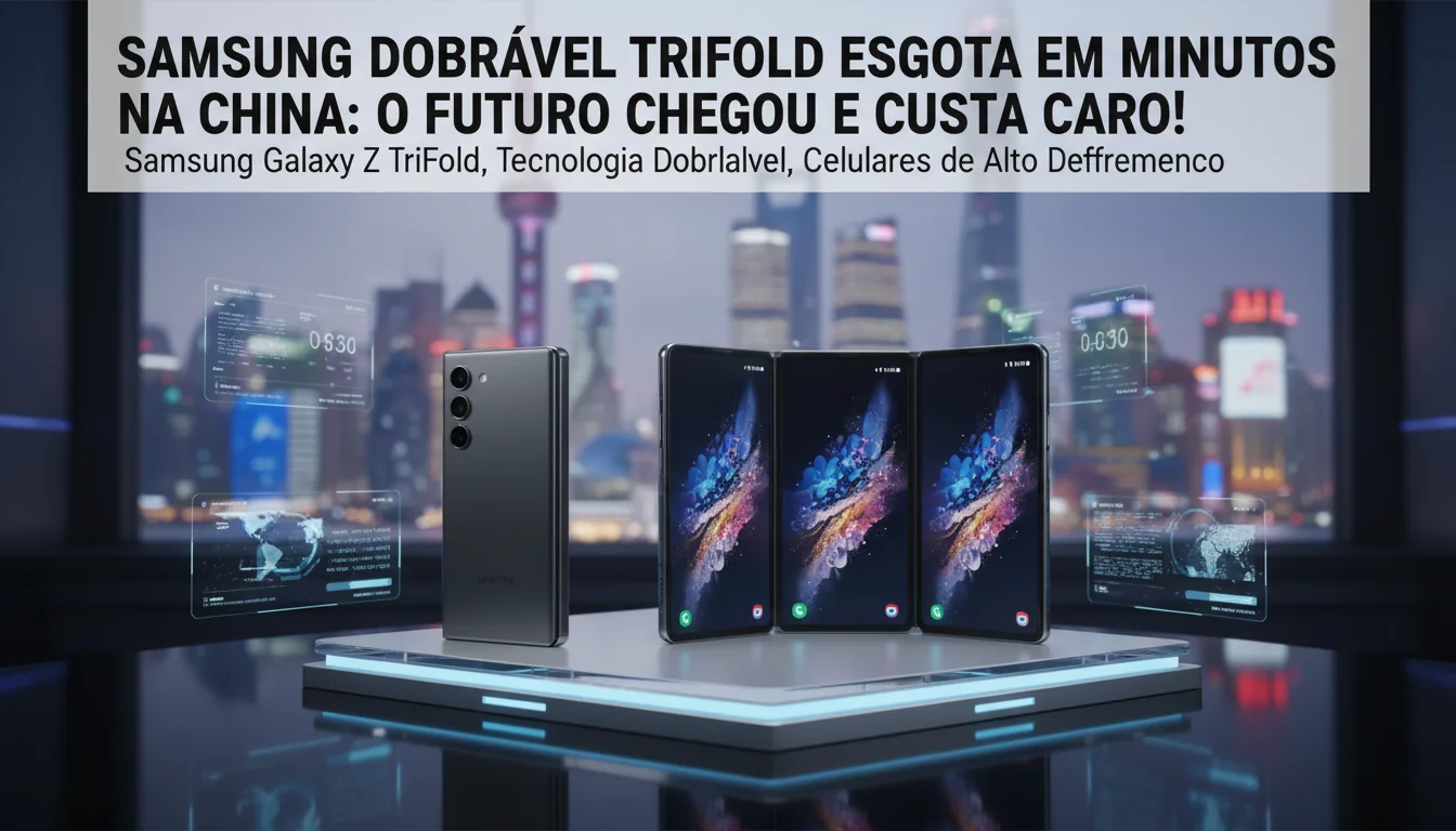 **Samsung Dobrável TriFold Esgota em Minutos na China: O Futuro Chegou e Custa Caro!**