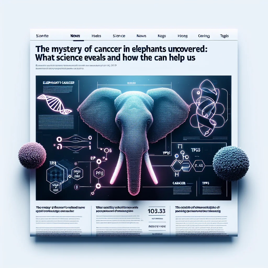 **Desvendado o Mistério do Câncer em Elefantes: O Que a Ciência Revela e Como Isso Pode Nos Ajudar**

