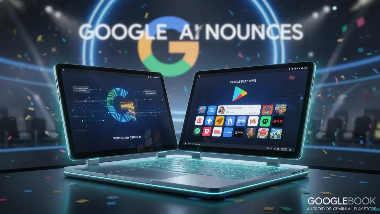 Google anuncia Googlebook: portáteis Android com Gemini e Play Store