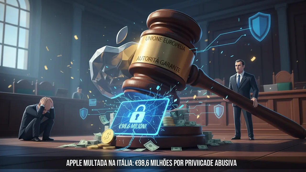 Apple é Multada em €98,6 Milhões na Itália por Práticas Abusivas de Privacidade