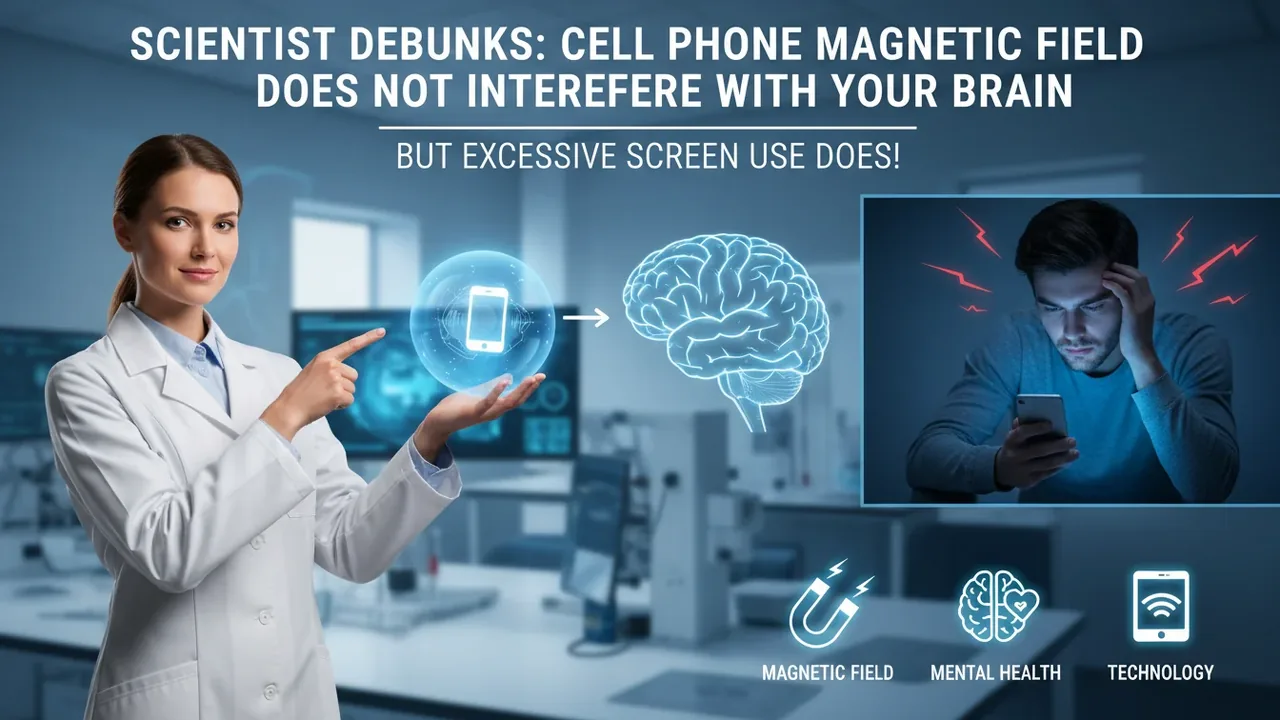 Cientista desmistifica: Campo magnético de celular não interfere no seu cérebro, mas o uso excessivo da tela, sim!