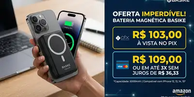 Energia Sem Fios: Bateria Magnética da Basike com Super Desconto na Amazon!
