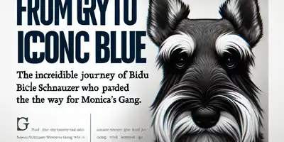**De Cinza ao Azul Icônico: A Incrível Jornada de Bidu, o Schnauzer que Deu Origem à Turma da Mônica**
