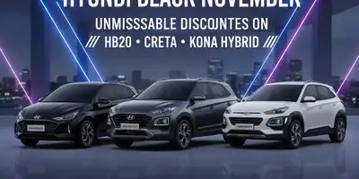 Hyundai Black November: Descontos Imperdíveis em HB20, Creta e Kona Hybrid!