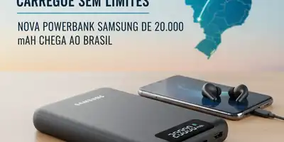 "Carregue Sem Limites: Nova Powerbank Samsung de 20.000 mAh Chega ao Brasil"