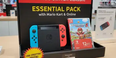 Nintendo Switch Clássico: Pacote Essencial com Mario Kart e Online em Oferta de Cair o Queixo!