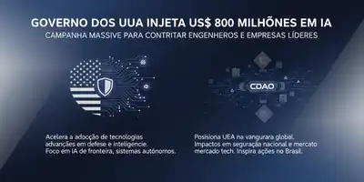 Governo dos EUA Injeta US$ 800 Milhões em IA: Campanha Massiva para Contratar Engenheiros e Empresas Líderes