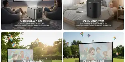 Telona Sem Amarras: Os Projetores Portáteis Que Libertam Seu Entretenimento!