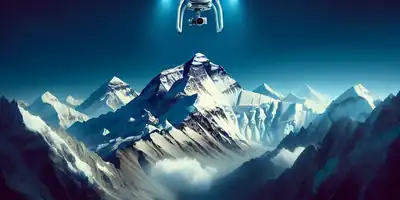 **Everest ao Alcance dos Olhos: Drone Desvenda Segredos do Topo do Mundo em Imagens Aéreas Inéditas**
