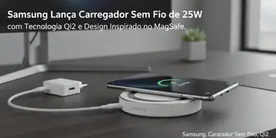 Samsung Lança Carregador Sem Fio de 25W com Tecnologia Qi2 e Design Inspirado no MagSafe