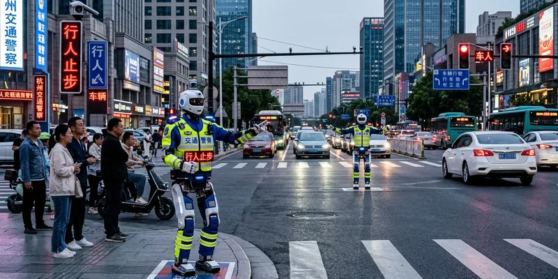 Futuro nas Ruas: China Implementa Robôs Humanoides para Revolucionar o Trânsito Urbano