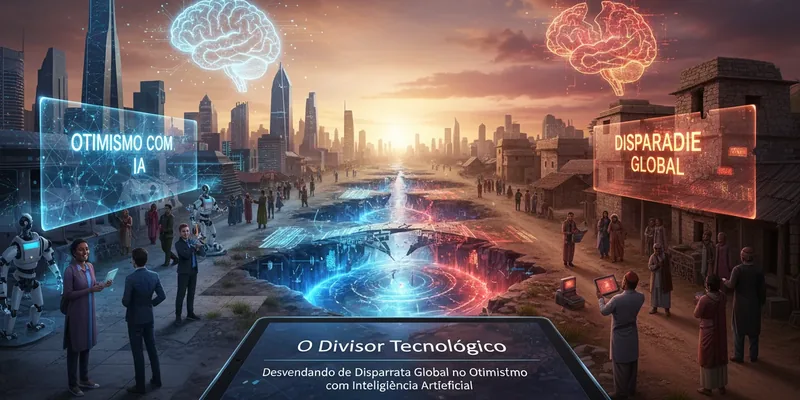 O Divisor Tecnológico: Desvendando a Disparidade Global no Otimismo com Inteligência Artificial