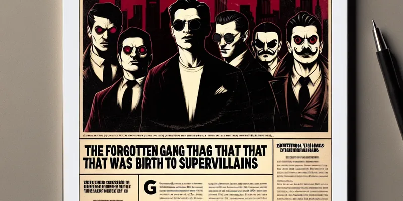**Os Primórdios do Mal: A Gangue Esquecida que Deu Origem aos Supervilões da Marvel**

