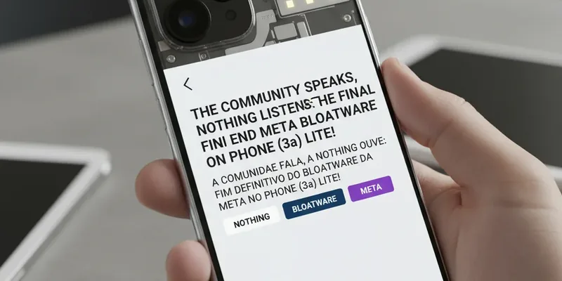 A Comunidade Fala, a Nothing Ouve: Fim Definitivo do Bloatware da Meta no Phone (3a) Lite!