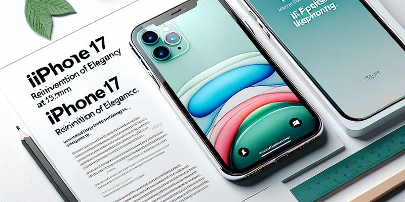 iPhone 17 Air: A Reinvenção da Elegância em 5,5mm!
