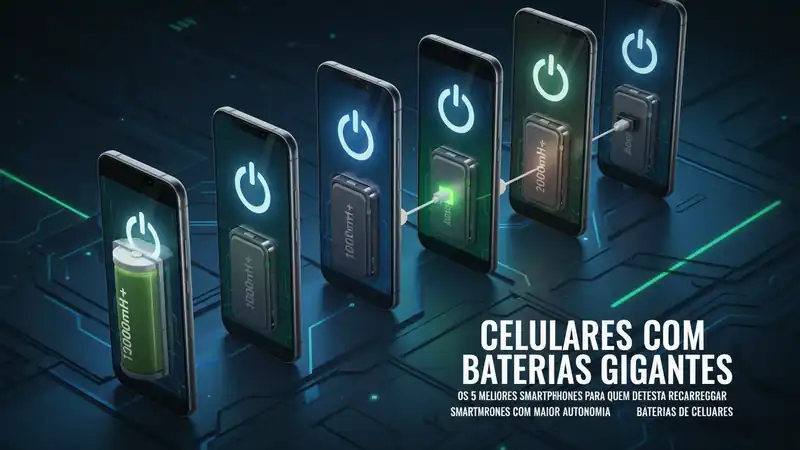 Celulares com Baterias Gigantes: Os 5 Melhores Smartphones para Quem Detesta Recarregar