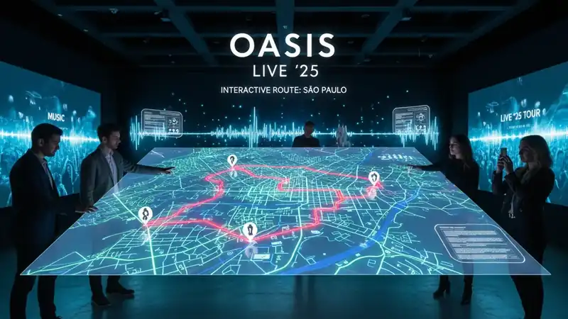 Oasis "Live '25": Mapa Interativo Revela Roteiro Completo da Banda em São Paulo Antes de Shows Históricos
