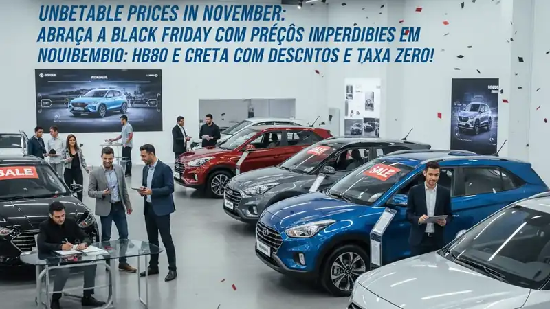 Hyundai Abraça a Black Friday com Preços Imperdíveis em Novembro: HB20 e Creta com Descontos e Taxa Zero!