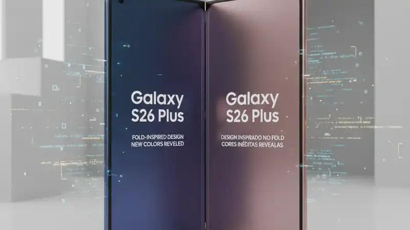 Galaxy S26 Plus Surge em Vazamento Robusto: Design Inspirado no Fold e Cores Inéditas Reveladas