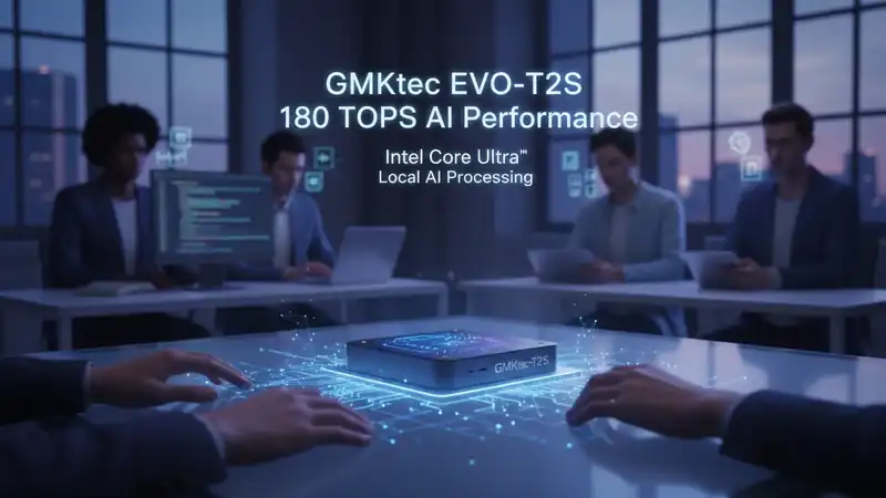 GMKtec EVO-T2S: Mini PC compacto com 180 TOPS para cargas de IA