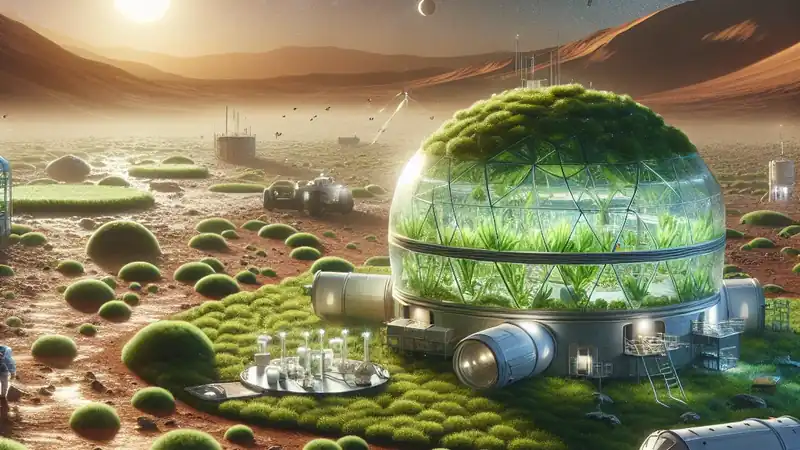 **Marte Verde: Algas e Bioplástico Moldam o Futuro da Colonização Espacial**
