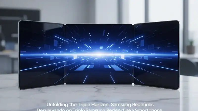 Desvendando o Triplo Horizonte: Samsung Redefine o Smartphone com Tela que se Dobra Duas Vezes!